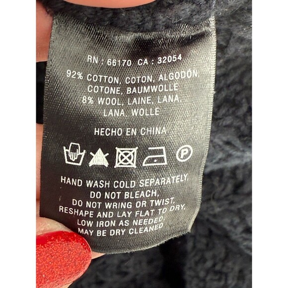 Anthropologie Far Away From Close Navy Sweater Dress Knit Pocket Dress Medium - Picture 12 of 12